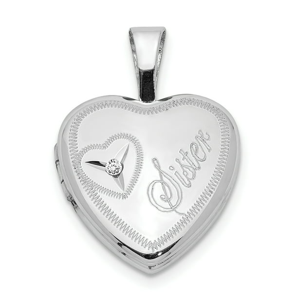 925 Sterling Silver Polished 12mm Heart Locket Pendant Fine Jewelry Ideal Gifts For Women 